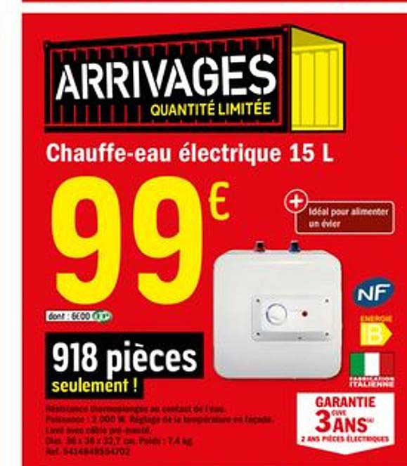 chauffe eau electrique brico depot